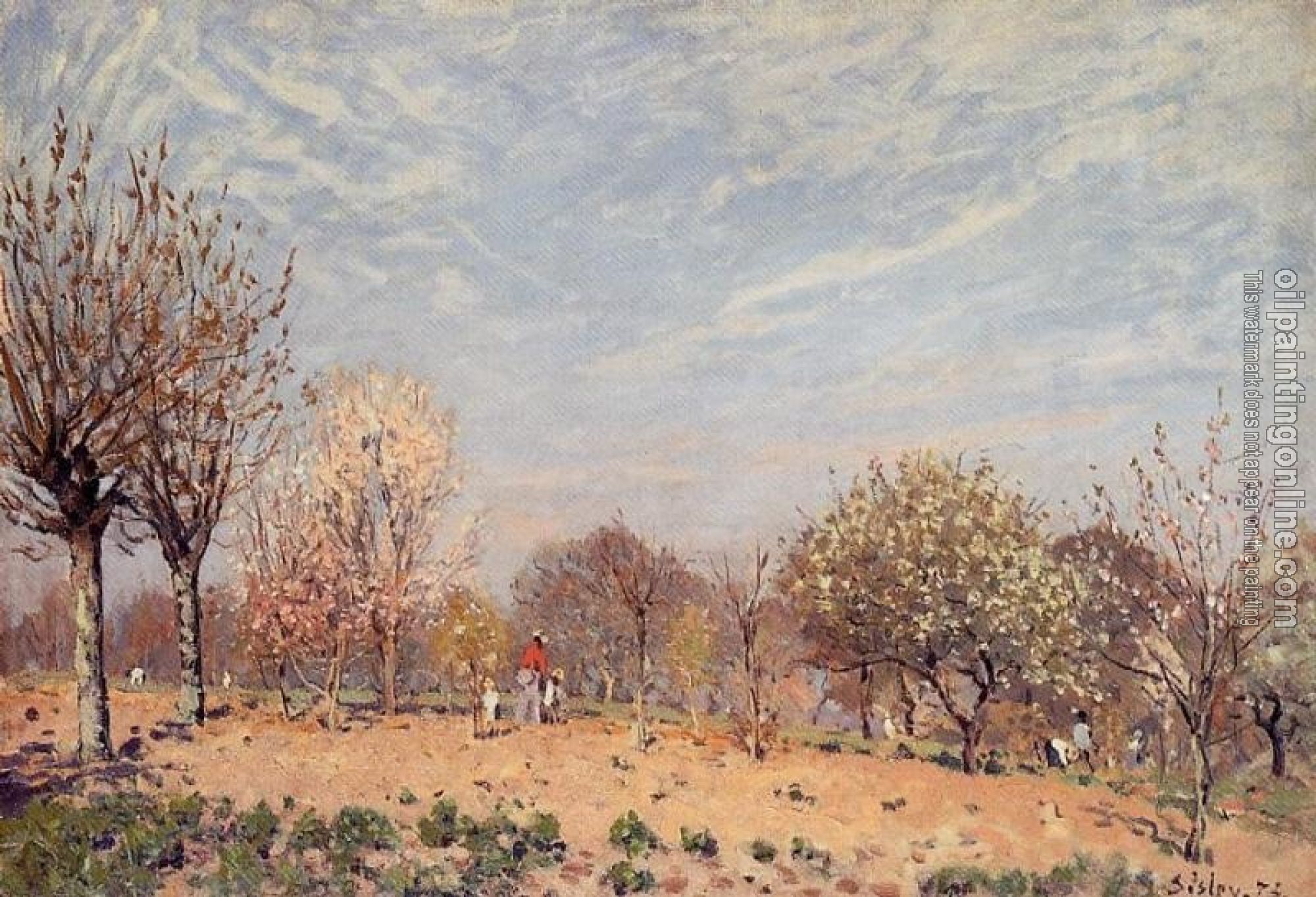 Sisley, Alfred - Apple Trees in Flower, Spring Morning